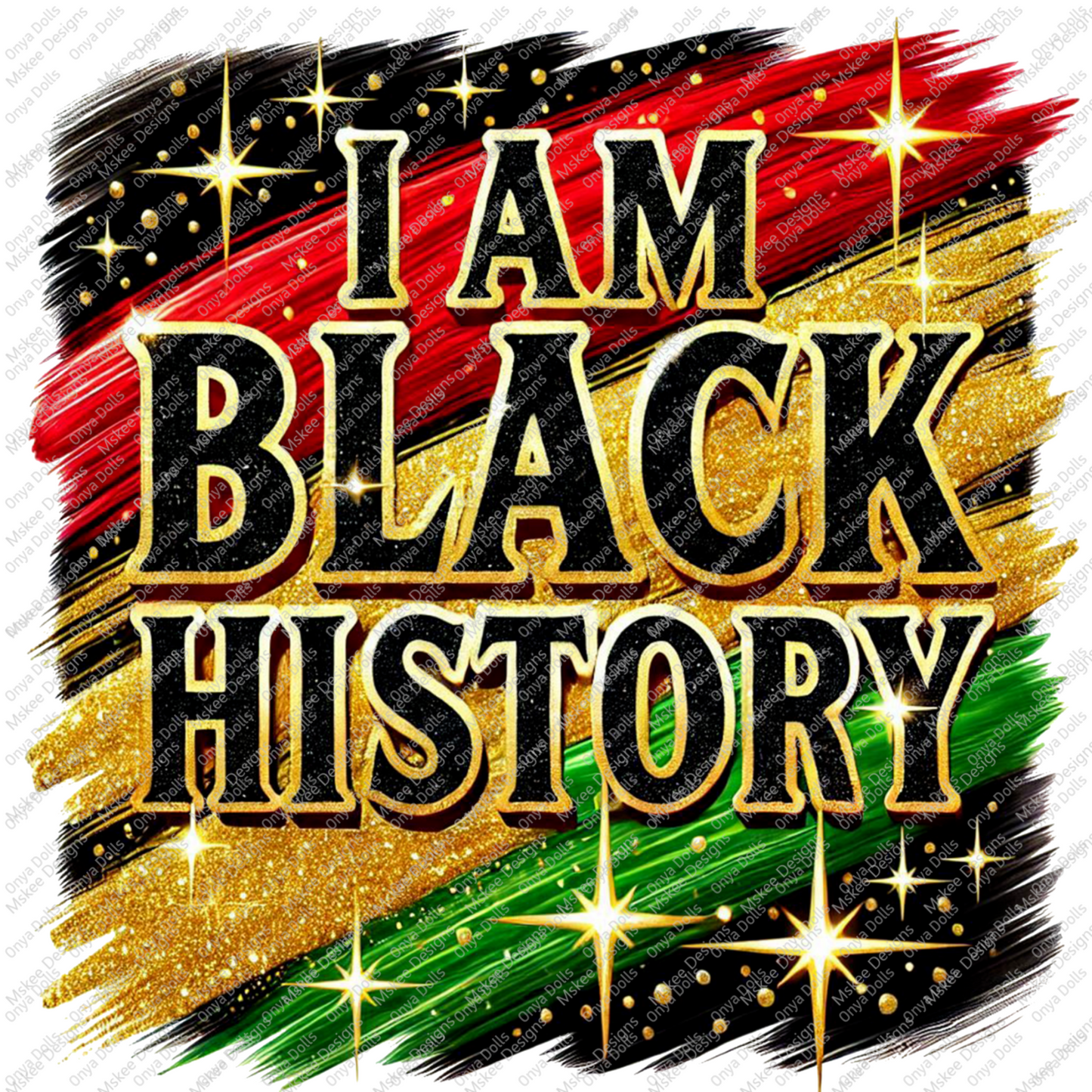 I Am Black History PNG – Strong Melanin Digital Art