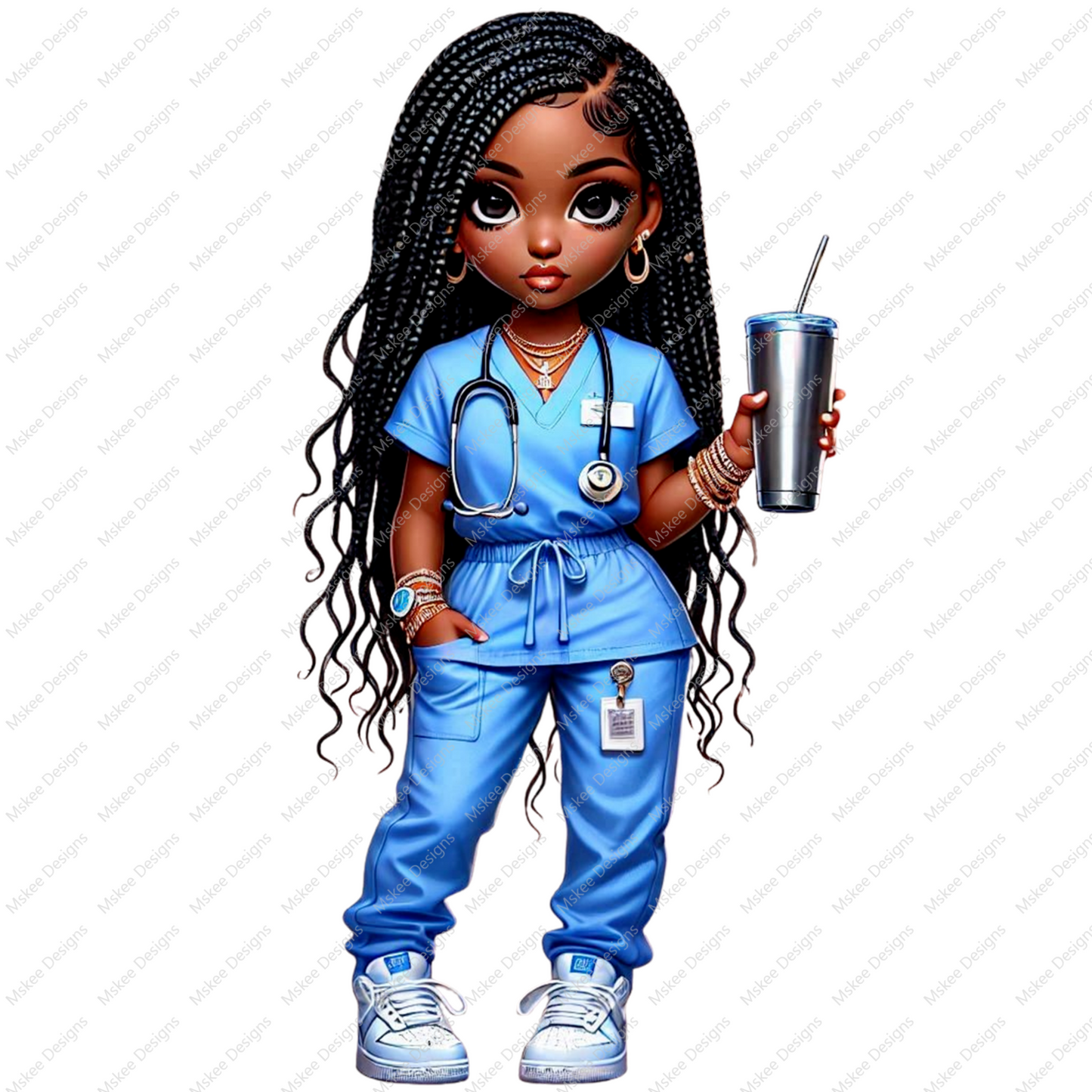 Medical nurse, LPN, CNA, Travel Nurse, Black Nurse, african american woman, PNG