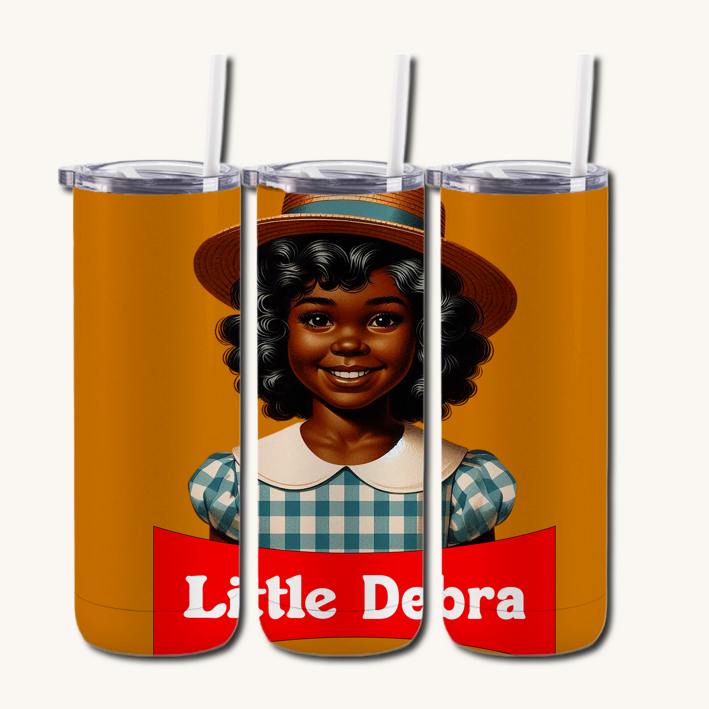 Little Debra Tumbler Wrap PNG – High-Resolution Skinny Cup Design