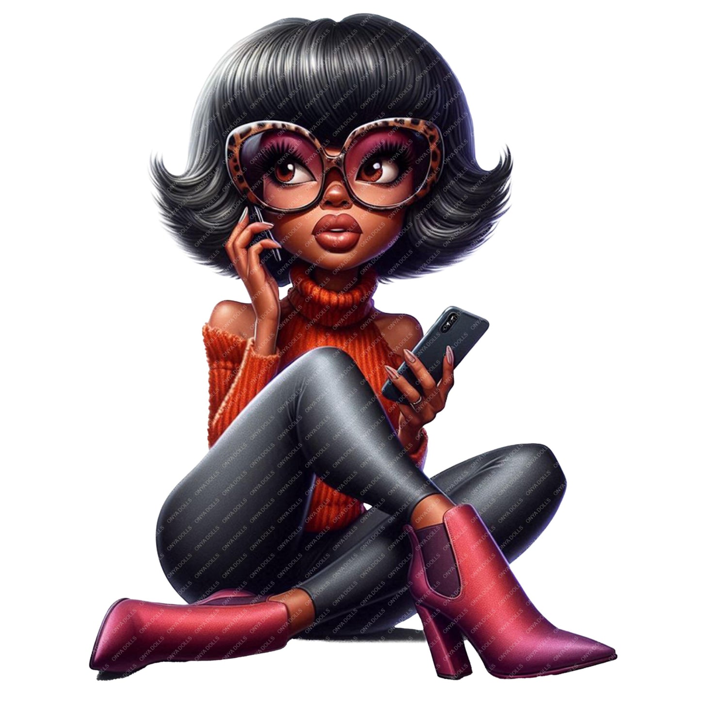 ONYA Baddie PNG | Classy Fashion Girl Clipart for Crafts