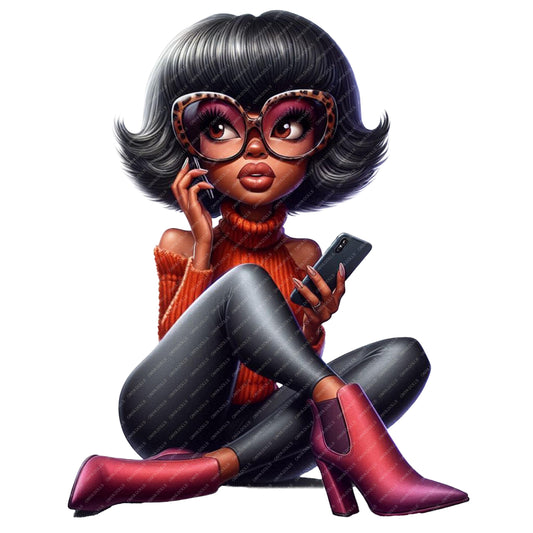 ONYA Baddie PNG | Classy Fashion Girl Clipart for Crafts