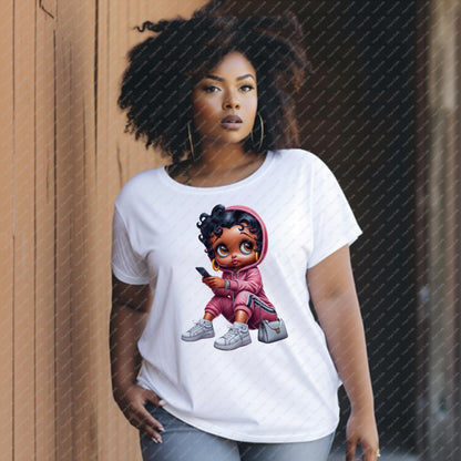 Baddie Boo PNG – Classy Fashion Girl Clipart for Sublimation, Cricut, Planners & Tumbler Wraps