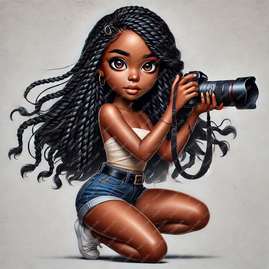ONYA – Camera Girl Photographer Tumbler Template PNG