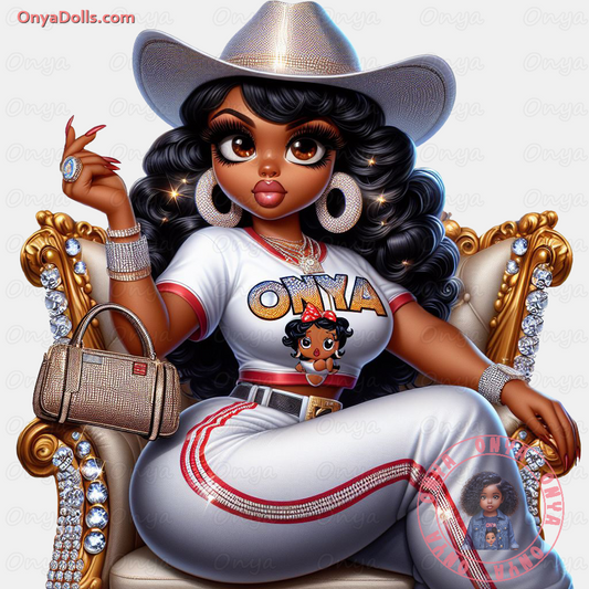 High-resolution PNG of a melanin-rich woman with the quote “Never been the type to try and fit in,” perfect for bold designs and empowering crafts.
