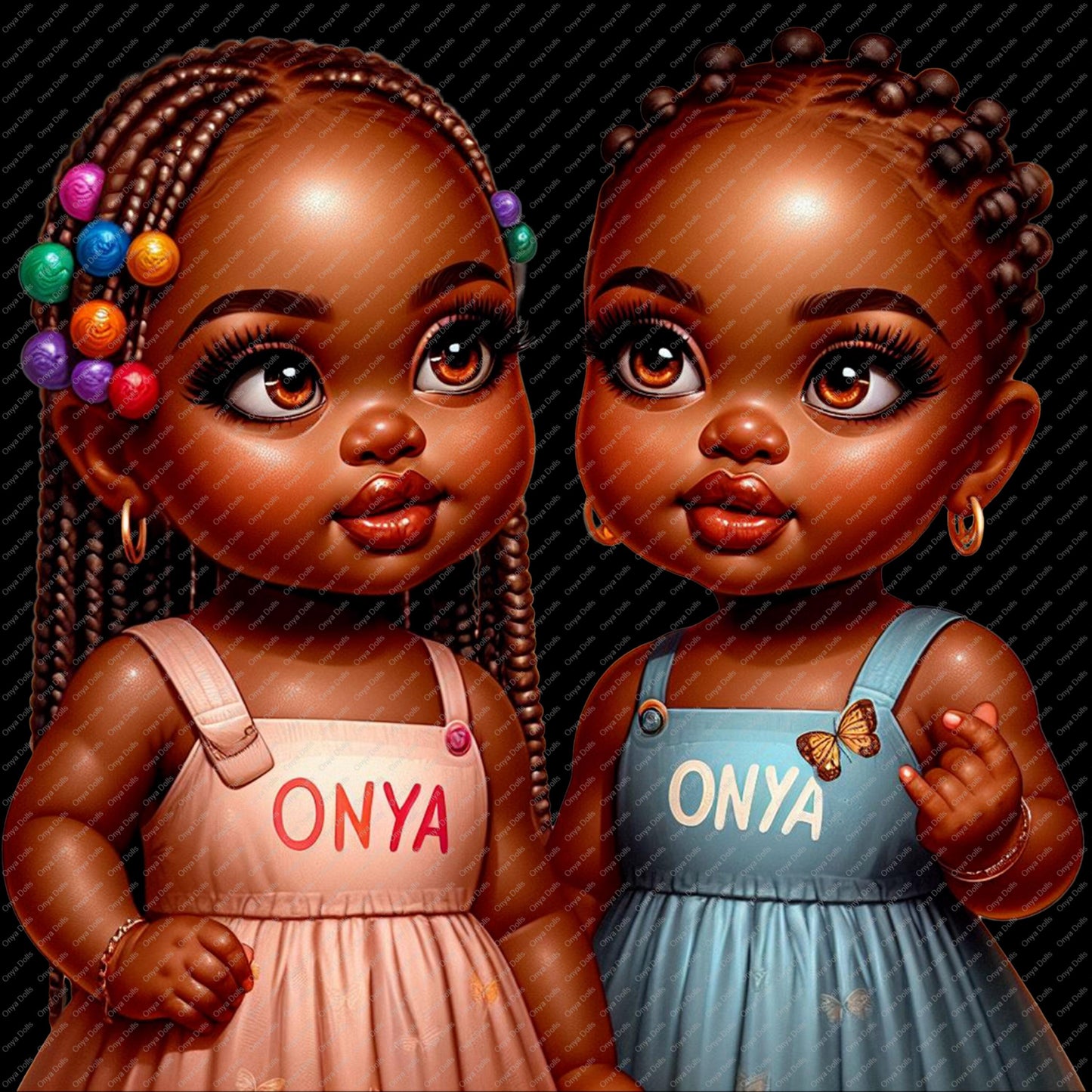 ONYA Teen Girl PNG – Melanin Princess Fashion Clipart for Sublimation, Tumbler Wraps, Planners & Cricut/Silhouette Projects